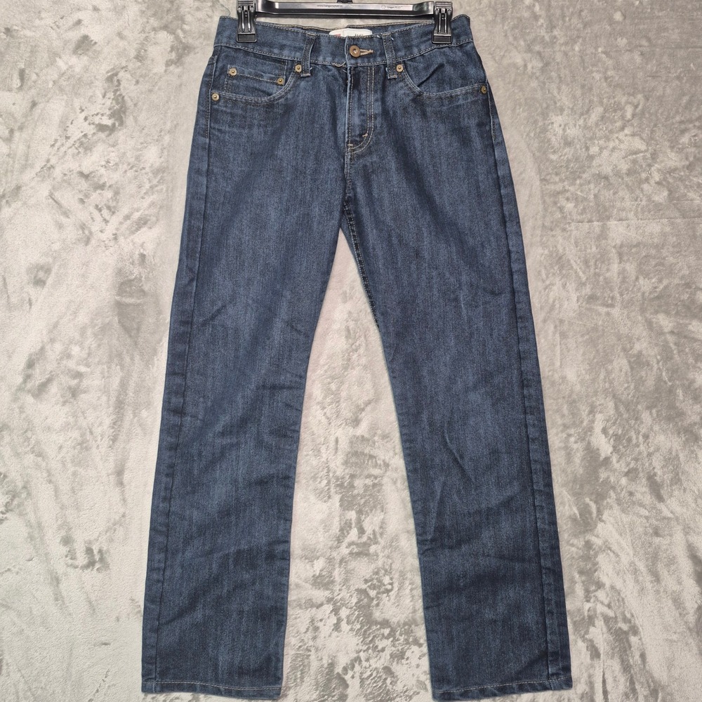 Levis 514 Straight Leg Jeans Boys 16 Reg Dark Wash Denim W28 L28